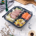 Boîte à lunch à lunch pour le rangement des aliments bento en plastique jetable en plastique